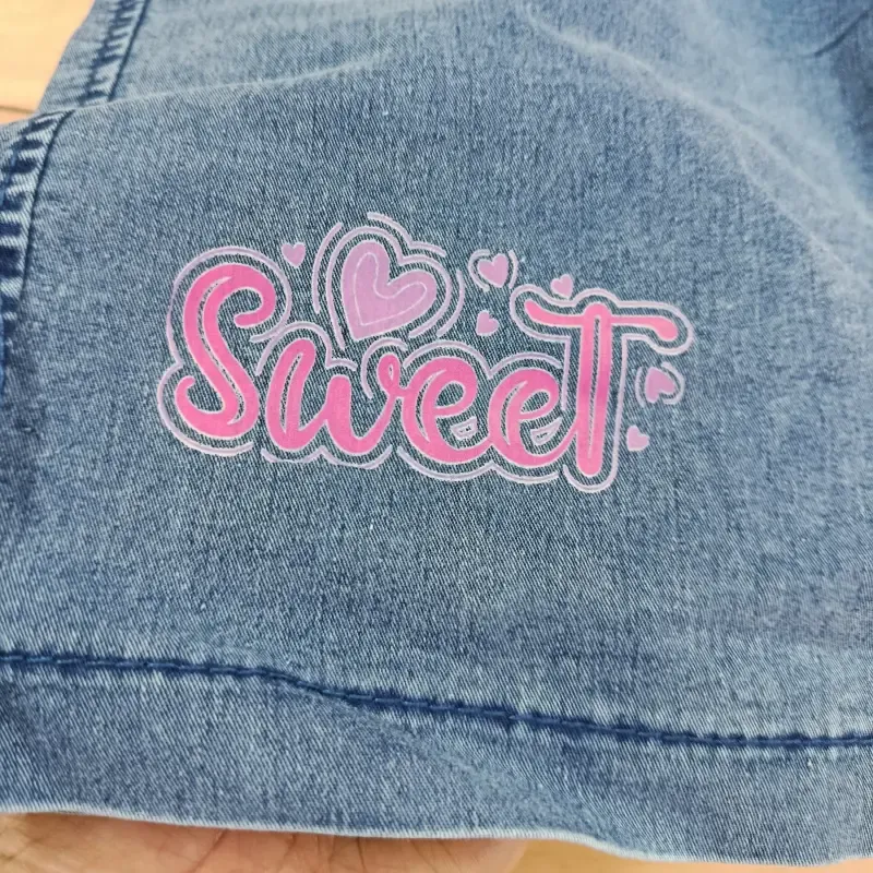 تیشرت شلوارک دخترانه طرح Sweet پنبهای ضد حساسیت سایز 35 تا 45